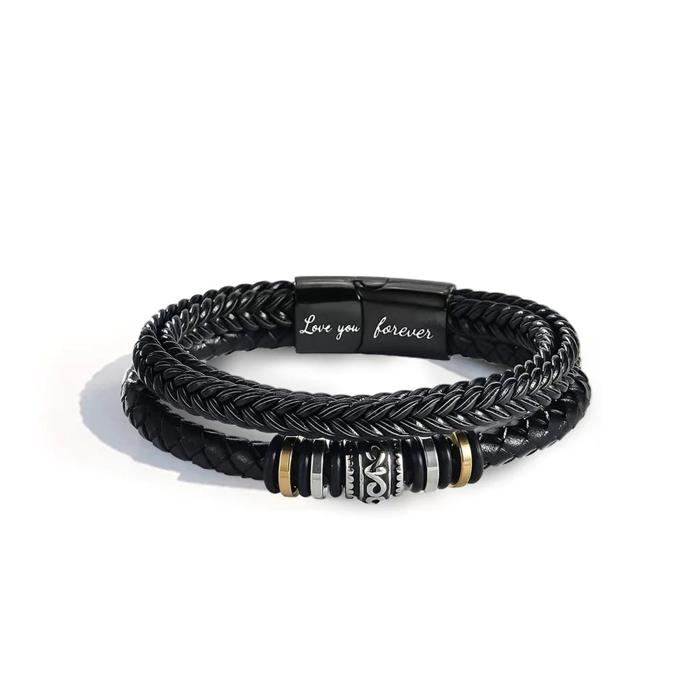 LOVE YOU FOREVER || MEN’S LEATHER GIFT BRACELET